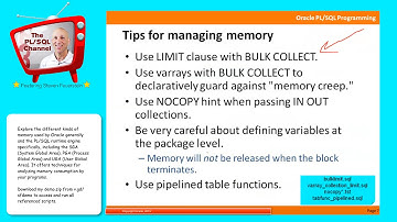 MNG7: PL/SQL Runtime Memory Management (PL/SQL Channel)