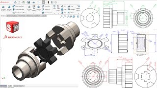Mechanical coupling design in SolidWorks | Solidworks Tutorial
