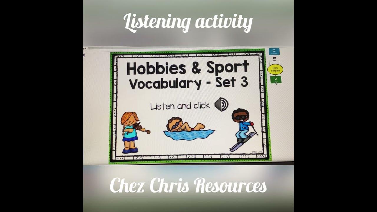 Hobbies and Sport : Vocabulary - Listening Activity