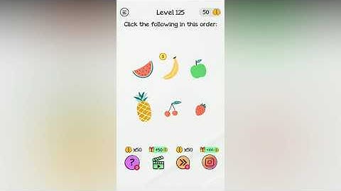 Braindom Level 125 Click the following in this order