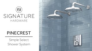 The Pinecrest Simple Select Shower System with Dual Shower Heads and Lever Handle