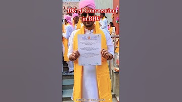 103rd Convocation in BHU#dikhsant samaroh#degree#bhu#miniblog#shorts#results#success#life#student