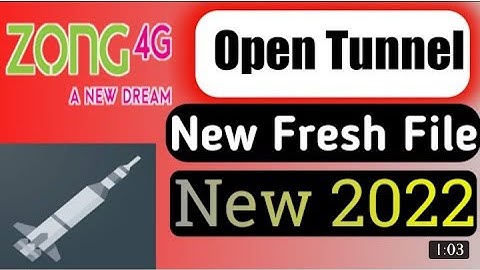 Open Tunnel Zong New File with. Technical Sh 007