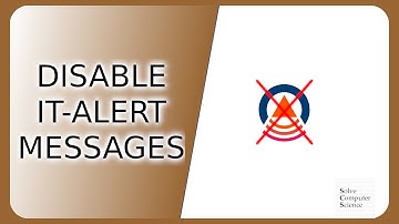 Disable IT-alert messages