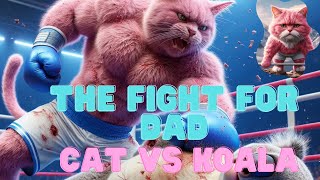 The fight for dad 🔥[ Cat vs Koala ] 🔥 #cat #cutecat #ai #funny #shorts
