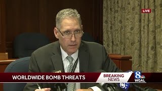 Lancaster County District Attorney holds news conference about bomb threats