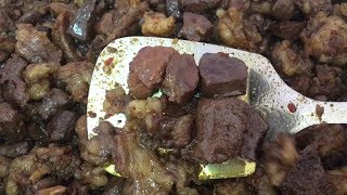 طريقة عمل مقلي لحم مع القلب والكبد لذيذ وسريع  #theomani_chef