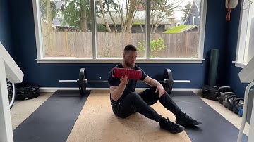 Iso Hold Glute Bridge with Foam Roller Between Knees
