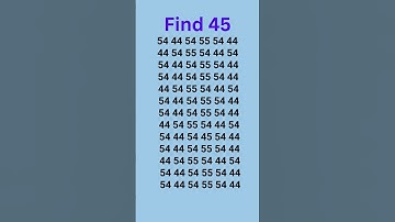 can you find 45 in 5 seconds? #wordpuzzlegame #game #mathematics #mindbendingquiz #puzzle6 5