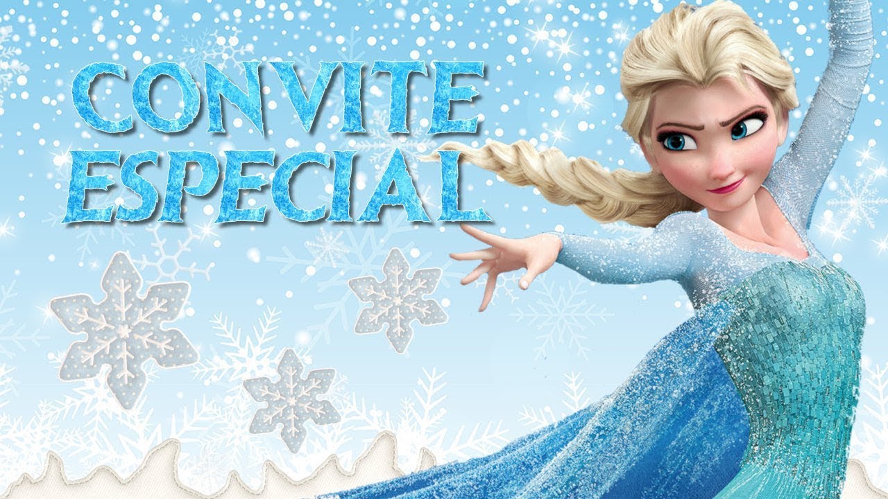 Convite online Frozen grátis para editar