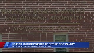 Housing Voucher Program Re-opening Next Monday
