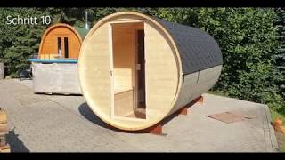 Sauna Fass Gartensauna aufbauen Montage der Firma Sell-tex GmbH by Selltexde 19,955 views 4 years ago 5 minutes, 53 seconds