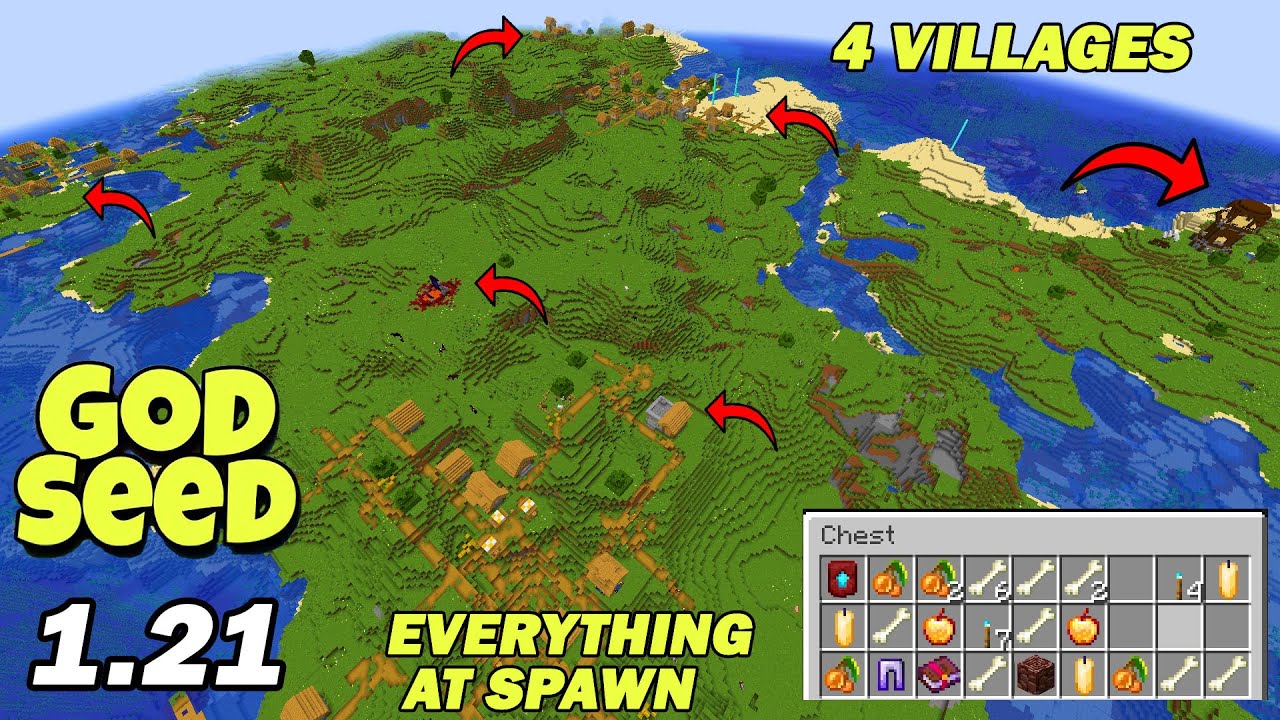 God Seed Minecraft Java π₯God Seed For Minecraft 1.21 Bedrock And PE Minecraft 1.21 Java Seeds ...