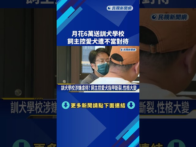 月花6萬送訓犬學校 飼主控愛犬遭不當對待－民視新聞