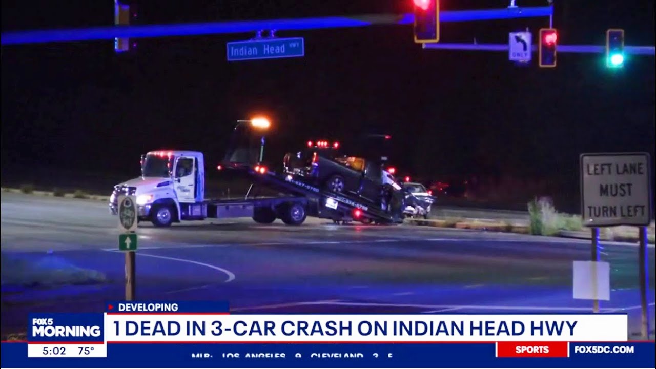 Driver dead in 3vehicle crash on Indian Head Highway YouTube
