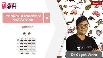 Mutation | Principles of Inheritance & Variation L18 | Class 12 | Dr Gagan Vohra