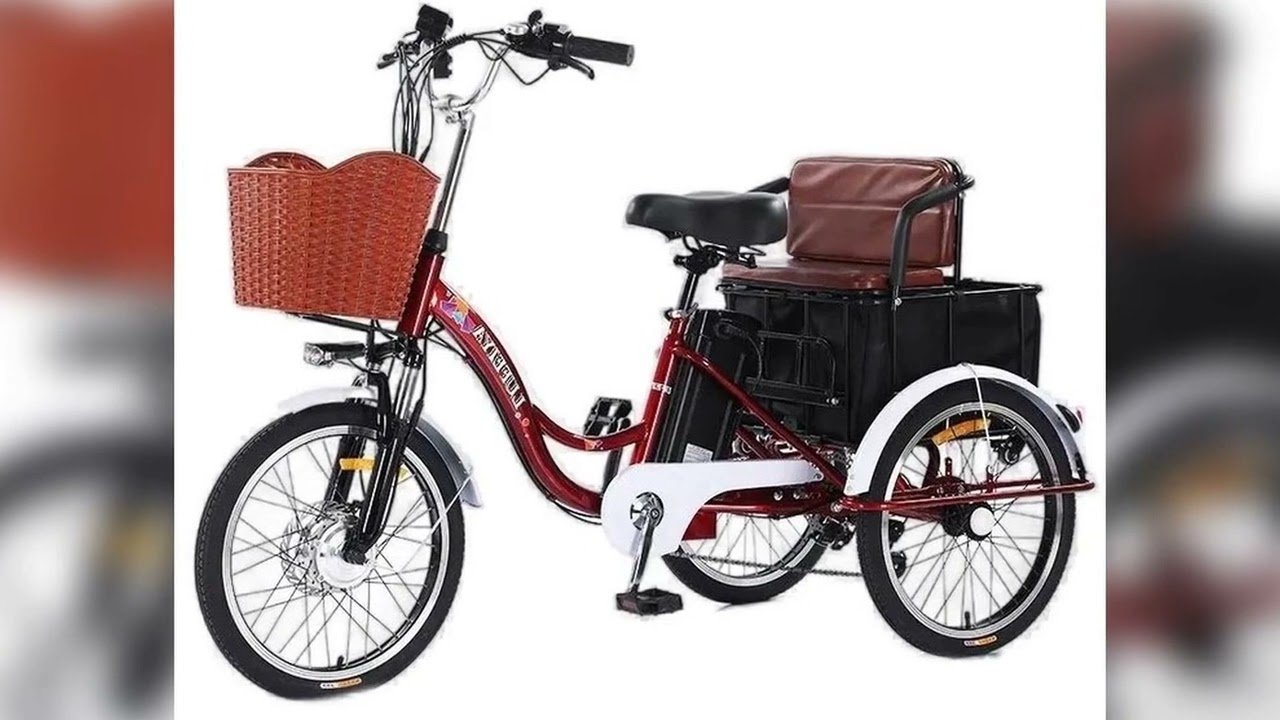 A must-have product! 3 Wheel Electric Tricycle for Lithium Battery 350W 48V 7 Speed 20 Inch Electr