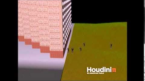 Houdini Crowd simulation