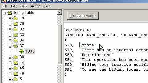 How to change the start menu text