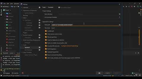 How to run cmder in any jetbrains ide