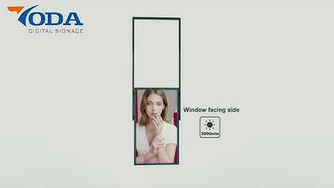 High Brightness Hanging Double Sided Window Display 55 inch Advertisement Display Screen