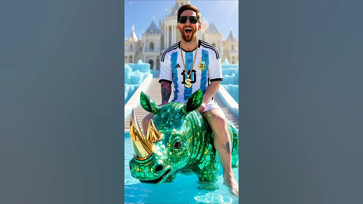 🔥 Messi 😂 Laughs at Ronaldo💧 Poor Pool | Until Neymar 💎 Builds a Red Green  Pool | #ronaldo​ #messi​