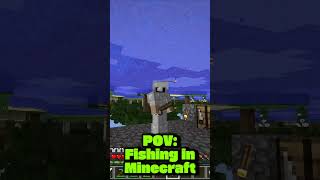 Fishing in Minecraft but UPSIDE DOWN?! #Minecraft #MinecraftShorts  #MinecraftTips #MinecraftFunny