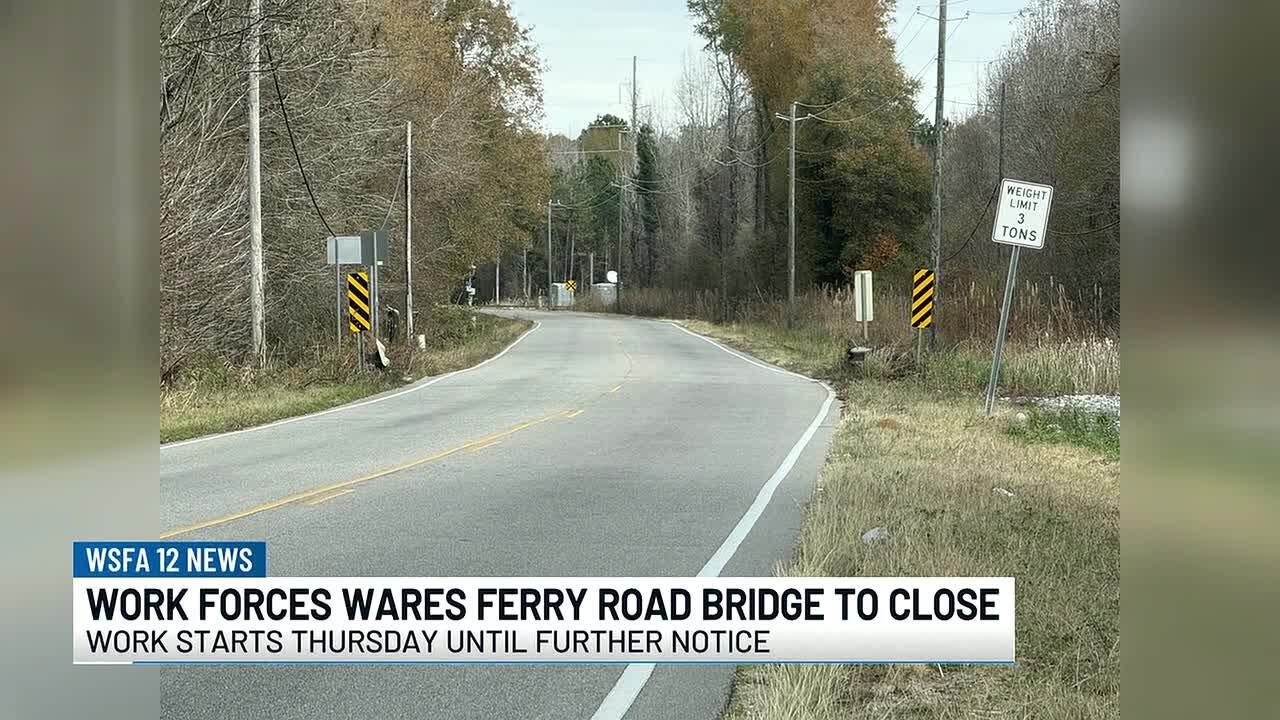 Work forces Wares Ferry Road bridge to close