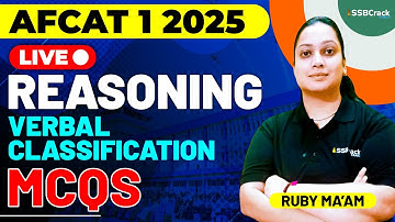 AFCAT 1 2025 Exam Reasoning Live - Verbal Classification MCQs