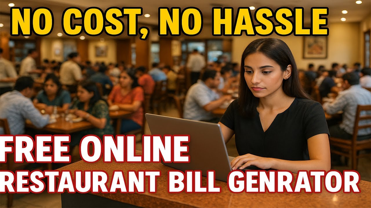 How to generate Restaurant Bills Online for free in thirty seconds only | Food Bill Generator