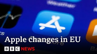 Apple forced to allow rival app stores on iPhones in EU | BBC News screenshot 2
