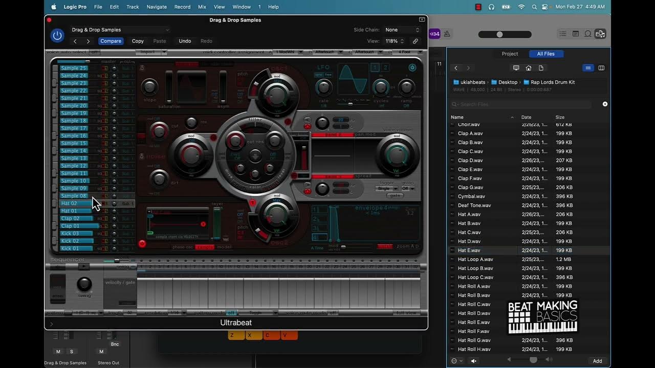 How To Load Drum Kits In UltraBeat (Logic Pro X Tutorial) YouTube