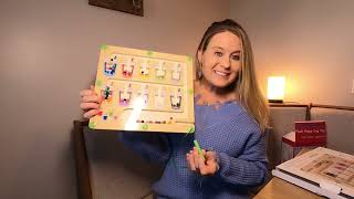MTYOKILN Magnetic Color and Number Maze, Montessori Wooden Magnet Puzzle Game Board for Toddlers