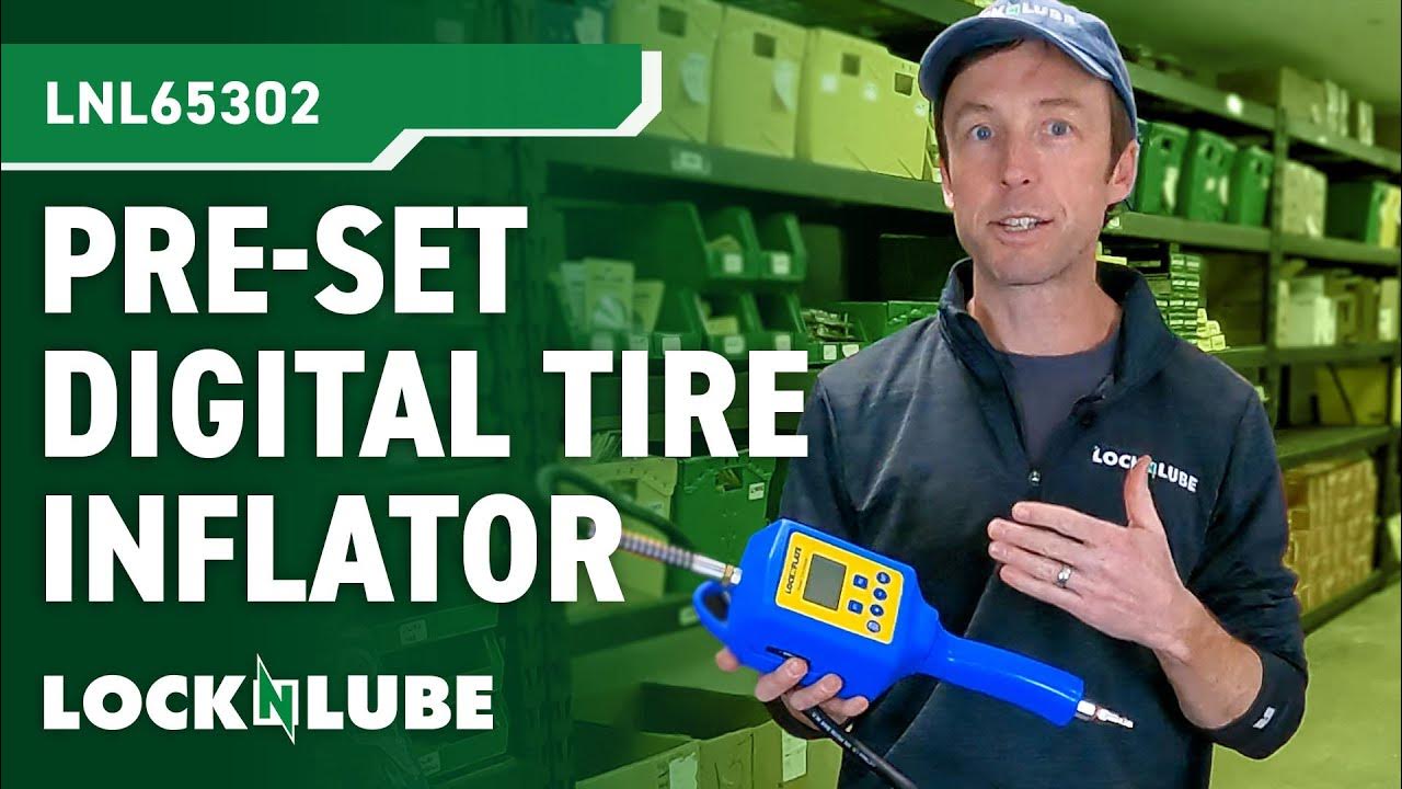 PreSet Digital Tire Inflator Gauge Includes the LockNFlate® Air