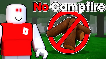 I Survived 99 Nights in The Forest with NO CAMPFIRE..