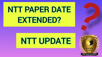 NTT paper date Extended? ||NTT exam preparation || NTT 8393 || NTT updates