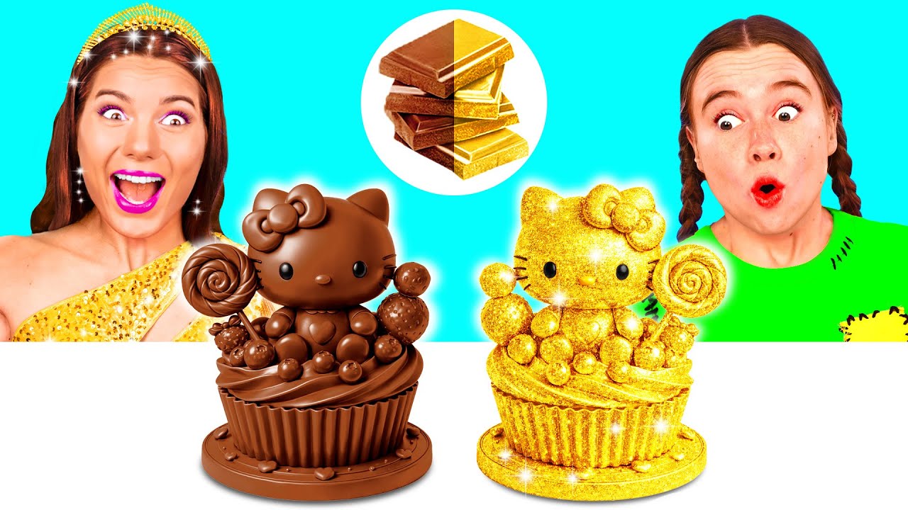 Челлендж. Шоколадная Еда vs Настоящая еда | Потрясающие Кухонные Лайфхаки от Crazy DO