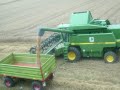 Dreschen mit John Deere 2266 extra und John Deere 6320