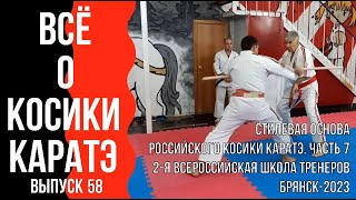 Выпуск 58. Всё о Косики каратэ. 2-я Всероссийская школа тренеров. Брянск 2023 г.