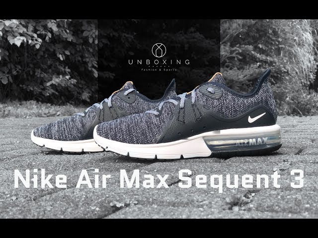 Nike Air Max Sequent 3 'Black/White-dark grey' | UNBOXING & ON FEET |  fashion shoes | 4K - YouTube