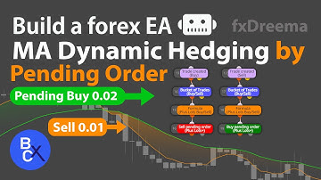 📈Build a forex EA Robot - Moving Averages Strategy Dynamic Hedging by Pending Order - fxDreema