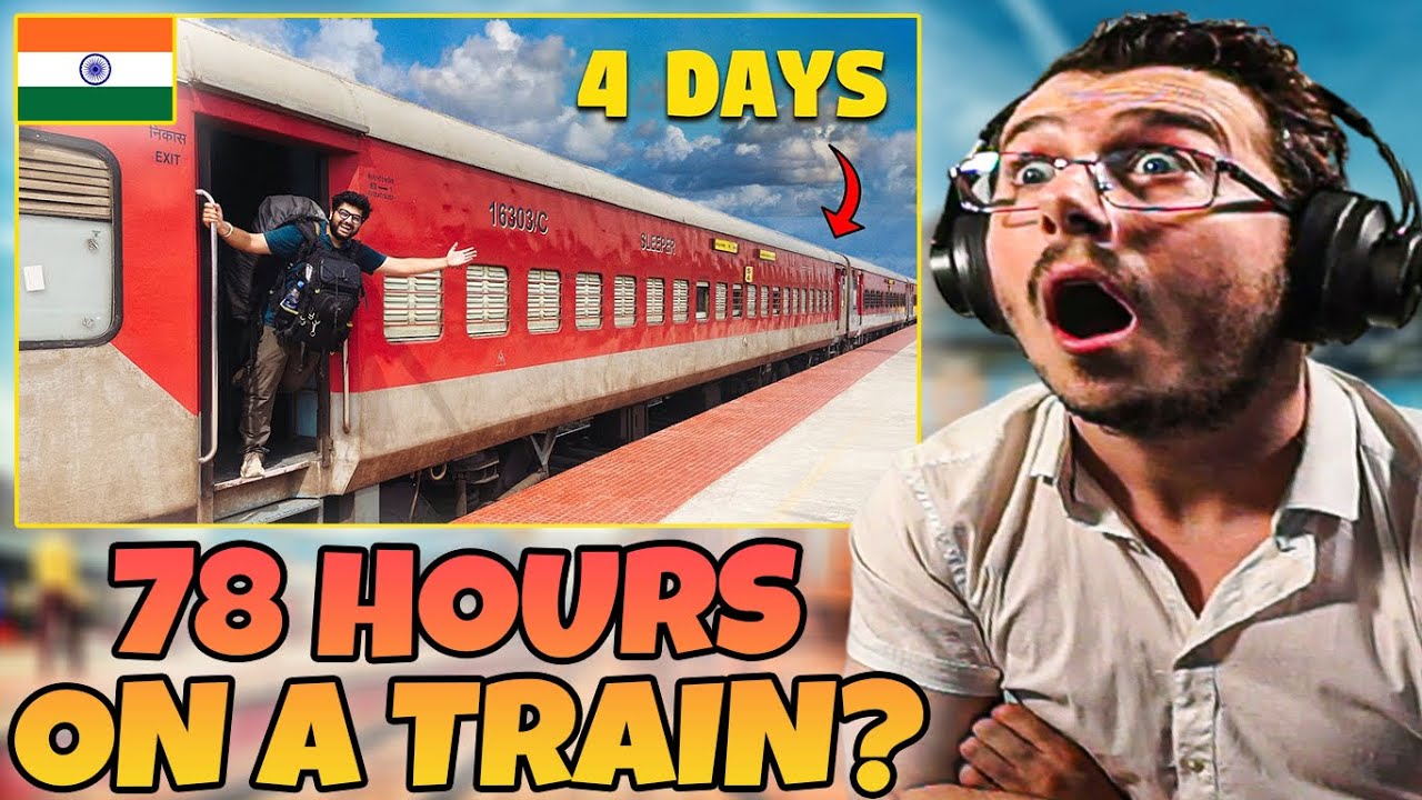 4 дня, 78 часов… Самая длинная поездка на поезде в Индии! 🇮🇳 Реакция