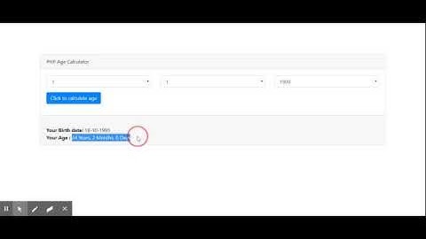 PHP Age Calculator demo