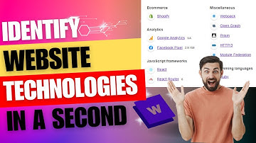 How to See Which Technologies used to Build Any Website
