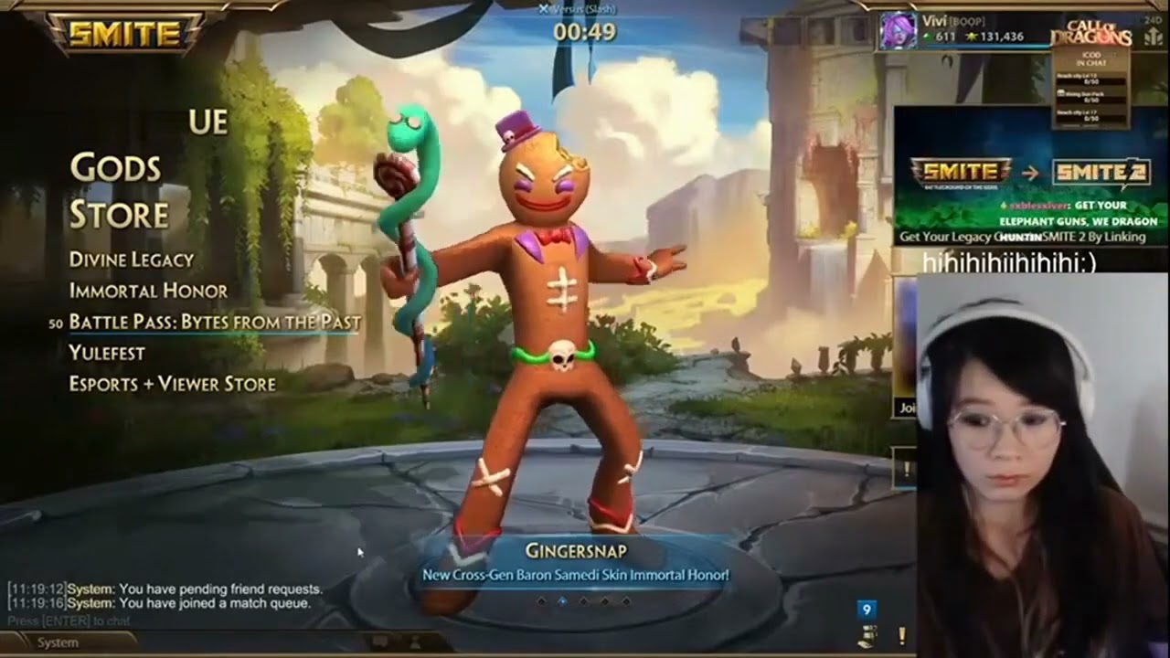 SMITE Game  Surrender, Defeat, & Skin Showcase!