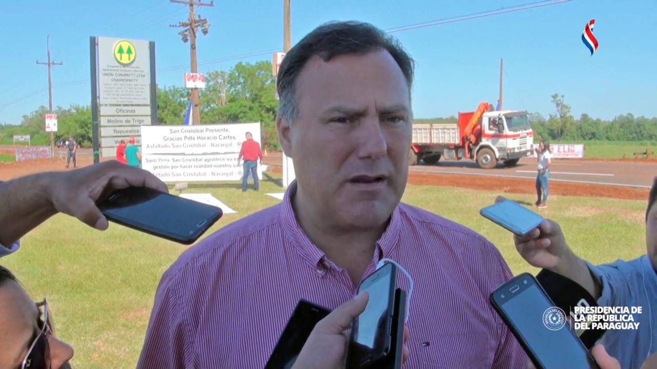Presidente Cartes inauguró asfaltado que conecta a tres ciudades del Alto Paraná - YouTube