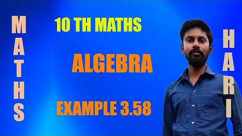 10th Maths Matrix/ example 3.58/ Hari Fast Maths