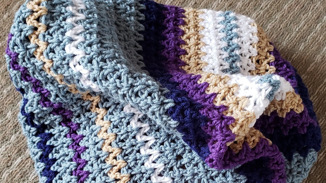 Crochet this beautiful Tummy Time Baby Blanket in one afternoon YouTube