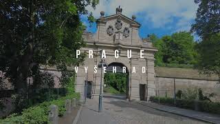 Morning walk to the Vysehrad - medieval district in Prague | Czech Republic 4K