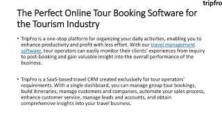 Best Tour Operator Software